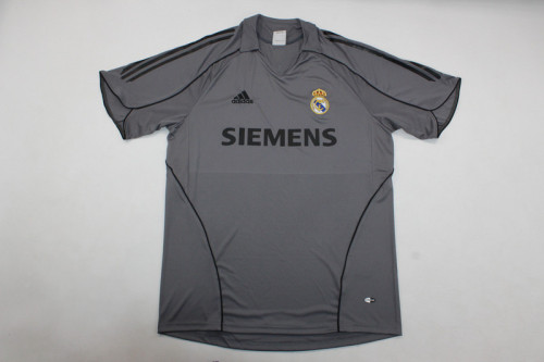 Retro Jersey 2005-2006 Real Madrid ZIDANE 5 Third Away Grey Soccer Jersey Vintage Football Shirt
