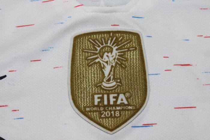 with 2 Stars Retro Jersey 2018 France MBAPPE 10 Away White Soccer Jersey Vintage Football Shirt