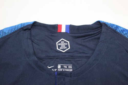 Long Sleeve Retro Jersey 2018 France Home Soccer Jersey Vintage Football Shirt