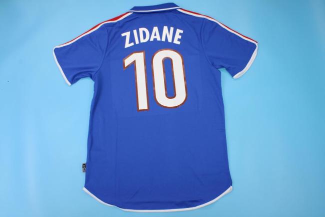 Retro Jersey 2000 France ZIDANE 10 Home Soccer Jersey Vintage Football Shirt