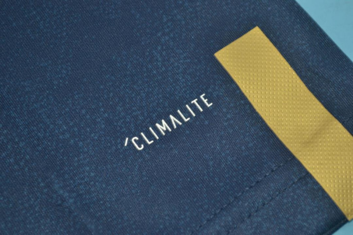 with Golden FIFA+UCL Patch Retro Jersey 2019-2020 Real Madrid Away Dark Blue Soccer Jersey