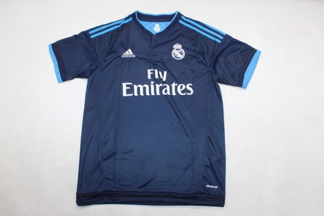 Retro Jersey 2015-2016 Real Madrid Away Dark Blue Soccer Jersey Vintage Real Camisetas de Futbol