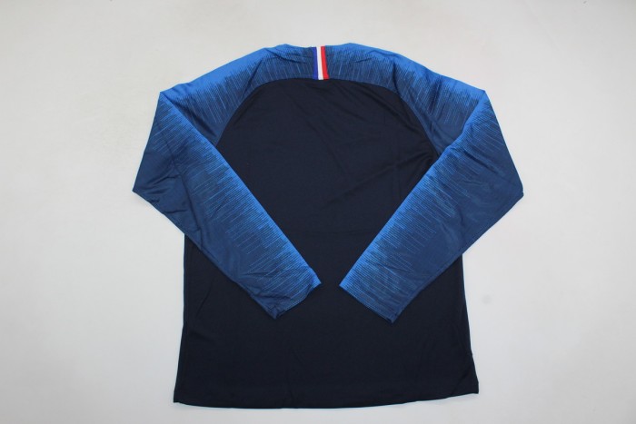 Long Sleeve Retro Jersey 2018 France Home Soccer Jersey Vintage Football Shirt