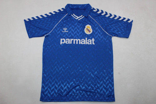 Retro Jersey 1986-1988 Real Madrid 7 Away Blue Soccer Jersey Vintage Football Shirt