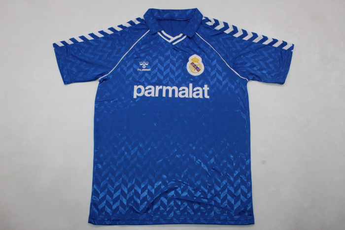 Retro Jersey 1986-1988 Real Madrid 7 Away Blue Soccer Jersey Vintage Football Shirt