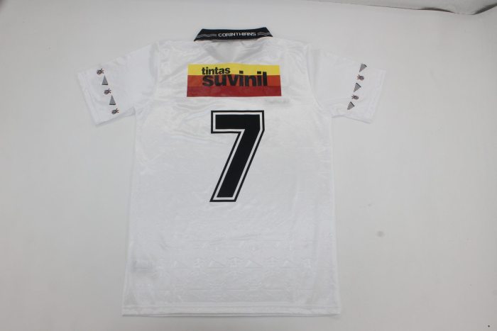 Retro Shirt 1995 Corinthians 7 Home Soccer Jersey Vintage Football Shirt