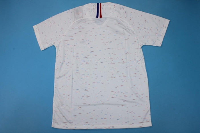 with 2 Stars Retro Jersey 2018 France Away White Soccer Jersey Vintage Football Shirt