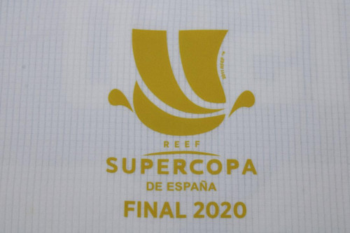 with Front Lettering+Supercopa Patch Retro Jersey 2019-2020 Real Madrid Home White Soccer Jersey