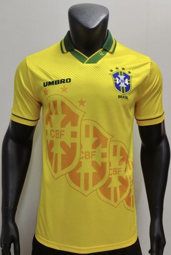 Retro Jersey 1995-1997 Brazil Home Soccer Jersey Vintage Brasil Camisetas de Futbol