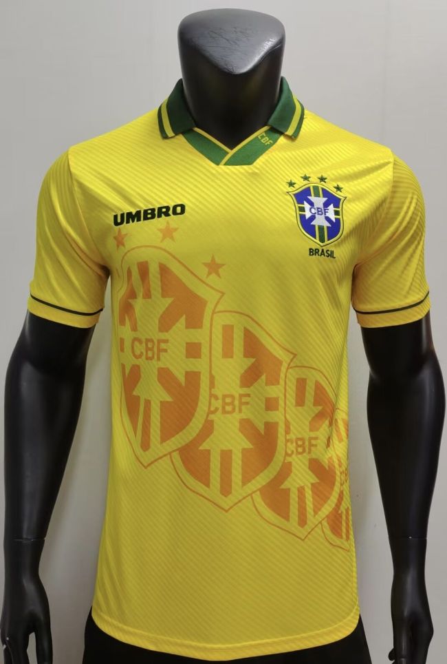 Retro Jersey 1995-1997 Brazil Home Soccer Jersey Vintage Brasil Camisetas de Futbol
