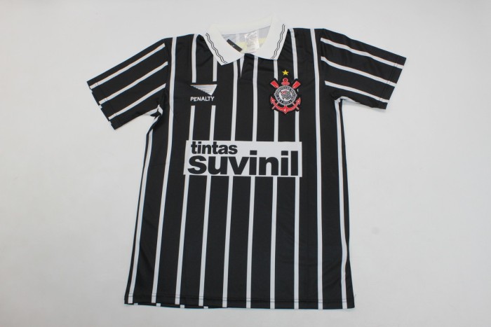 Retro Jersey 1996 Corinthians 8 Away Black Football Shirt Vintage Soccer Jersey