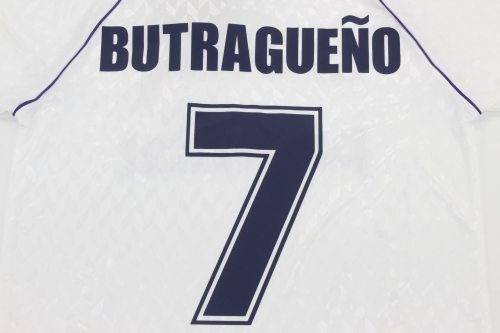Retro Jersey 1986-1988 Real Madrid BUTRAGUENO 7 Home Soccer Jersey Vintage Football Shirt