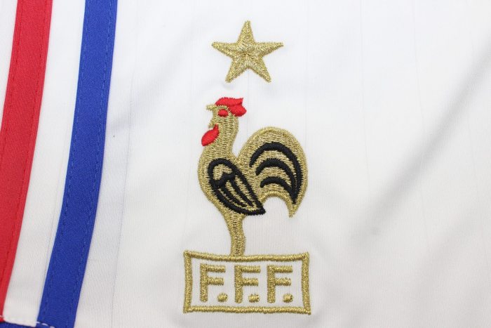 Retro Shorts 2006 France Away White Soccer Shorts Football Shorts