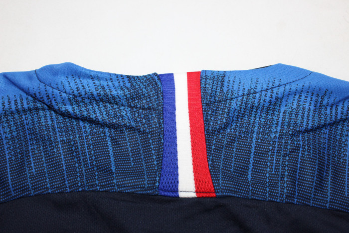 Long Sleeve Retro Jersey 2018 France Home Soccer Jersey Vintage Football Shirt