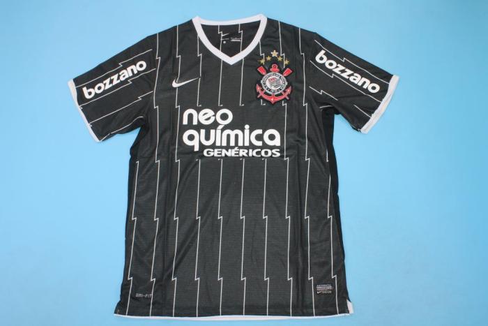 Retro Jersey 2011-2012 Corinthians FACO 8 Away Black Soccer Jersey Vintage Football Shirt