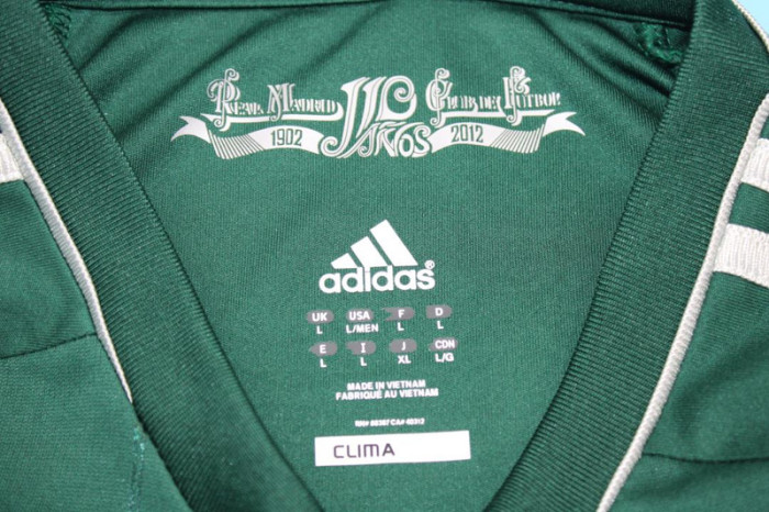 with UCL Patch Retro Jersey 2012-2013 Real Madrid Third Away Green Soccer Jersey