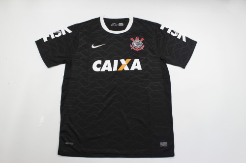 Retro Shirt 2008 Corinthians PAULINHO 8 Away Black Vintage Soccer Jersey Football Shirt
