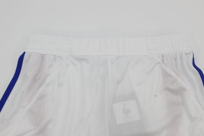 Retro Shorts 2006 France Away White Soccer Shorts Football Shorts