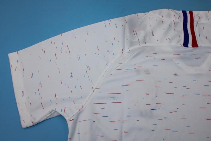 with 2 Stars Retro Jersey 2018 France Away White Soccer Jersey Vintage Football Shirt