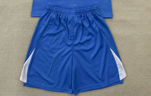 Fan Version 2025-2026 Real Madrid Blue Goalkeeper Soccer Shorts Football Shorts