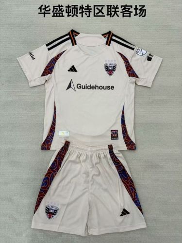 with MLS Patch Adult Uniform 2025-2026 D.C. United Away Soccer Jersey Shorts Football Kit