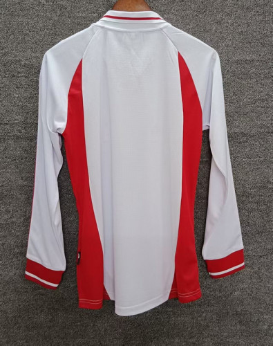 Long Sleeve Retro Jersey 2001 China Away White Soccer Jersey Vintage Football Shirt