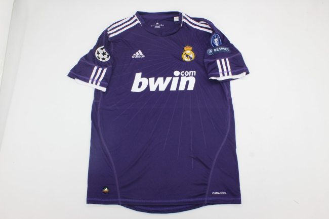 with UCL Patch Retro Jersey 2010-2011 Real Madrid Third Away Purple Soccer Jersey