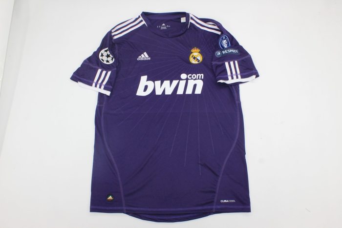 with UCL Patch Retro Jersey 2010-2011 Real Madrid Third Away Purple Soccer Jersey