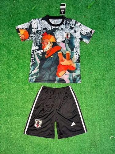 Youth Uniform Kids Kit 2025 Japan COMIC Soccer Jersey Shorts Child Football Set