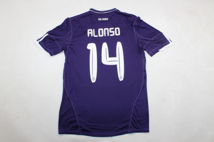 with UCL Patch Retro Jersey 2010-2011 Real Madrid ALONSO 14 Third Away Purple Soccer Jersey