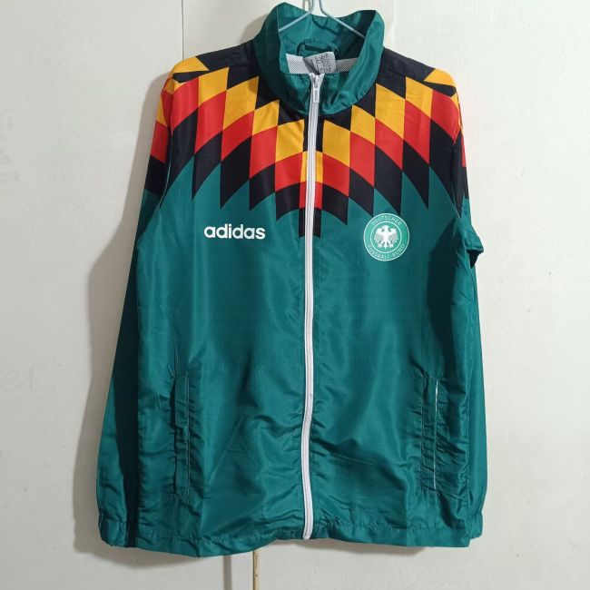 Retro Model 1994 Germany Green Soccer Windbreaker Jacket Football Jacket