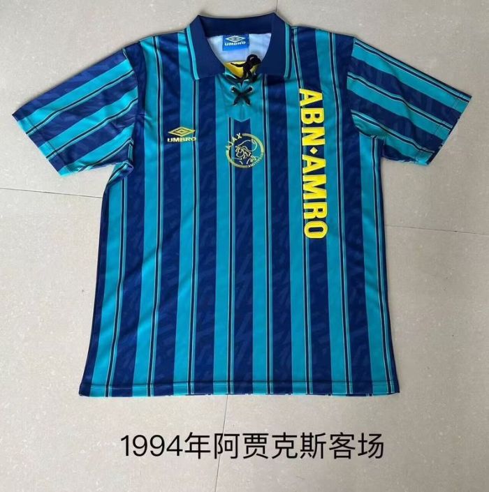Retro Jersey 1993-1994 Ajax Away Soccer Jersey Vintage Football Shirt