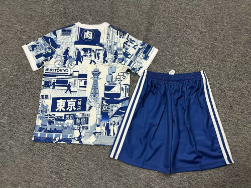 Youth Uniform Kids Kit 2025 Japan COMIC Soccer Jersey Shorts Child Football Set