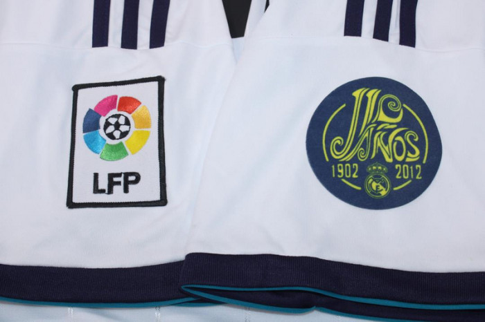 with LFP Patch Retro Jersey 2012-2013 Real Madrid RONALDO 7 Home Soccer Jersey Vintage Football Shirt