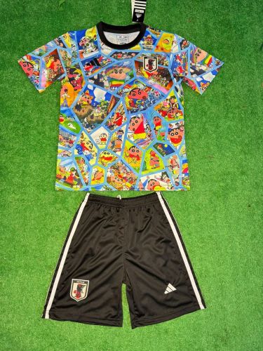 Youth Uniform Kids Kit 2025 Japan COMIC Soccer Jersey Shorts Child Football Set