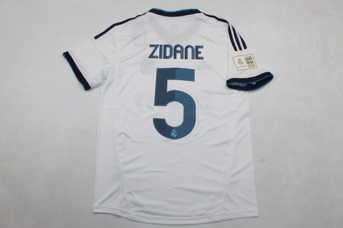 with Special Patch Retro Jersey 2012-2013 Real Madrid ZIDANE 5 Home Soccer Jersey Vintage Football Shirt