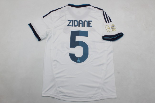 with Special Patch Retro Jersey 2012-2013 Real Madrid ZIDANE 5 Home Soccer Jersey Vintage Football Shirt