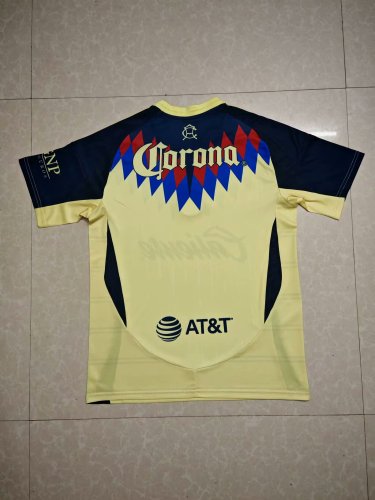 Fan Version 2025-2026 Club America Aguilas Yellow Soccer Training Jersey Football Shirt