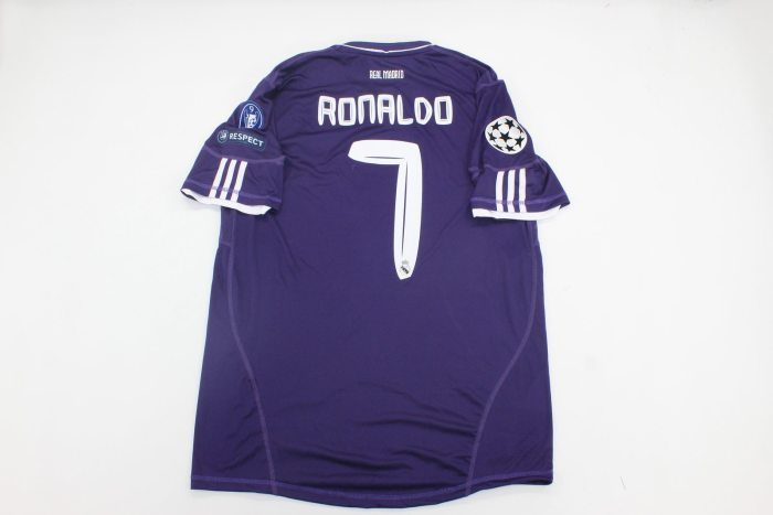 with UCL Patch Retro Jersey 2010-2011 Real Madrid RONALDO 7 Third Away Purple Soccer Jersey