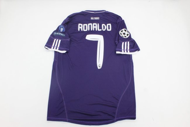 with UCL Patch Retro Jersey 2010-2011 Real Madrid RONALDO 7 Third Away Purple Soccer Jersey