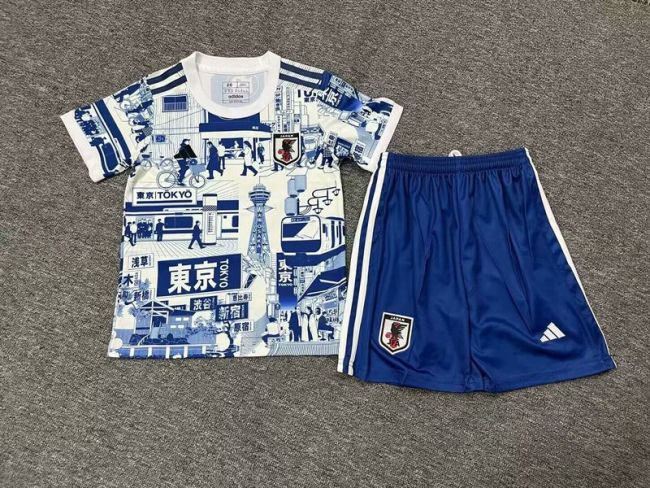 Youth Uniform Kids Kit 2025 Japan COMIC Soccer Jersey Shorts Child Football Set