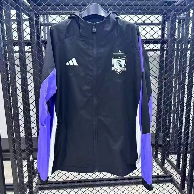 2025 Colo-colo Black/Purple Soccer Windbreaker Jacket Football Jacket