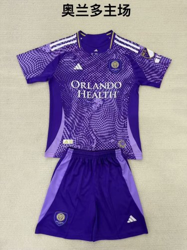 Adult Uniform 2025-2026 Orlando City Home Soccer Jersey Shorts Men's Football Kit