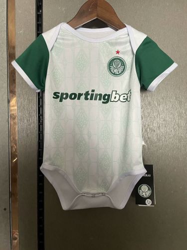 Baby Cloth 2025-2026 Palmeiras Away White Soccer Jersey Baby Onesies
