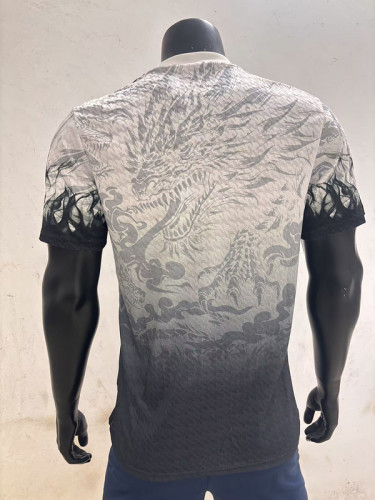 Player Version 2025-2026 Real Madrid White/Dark Blue Dragon Soccer Jersey Real Football Shirt