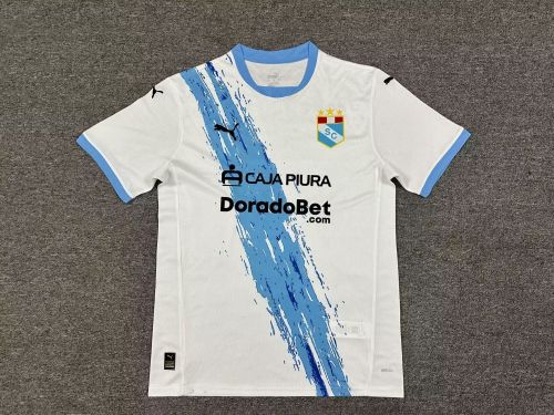 Fan Version 2025-2026 Sporting Cristal Away White Soccer Jersey Football Shirt