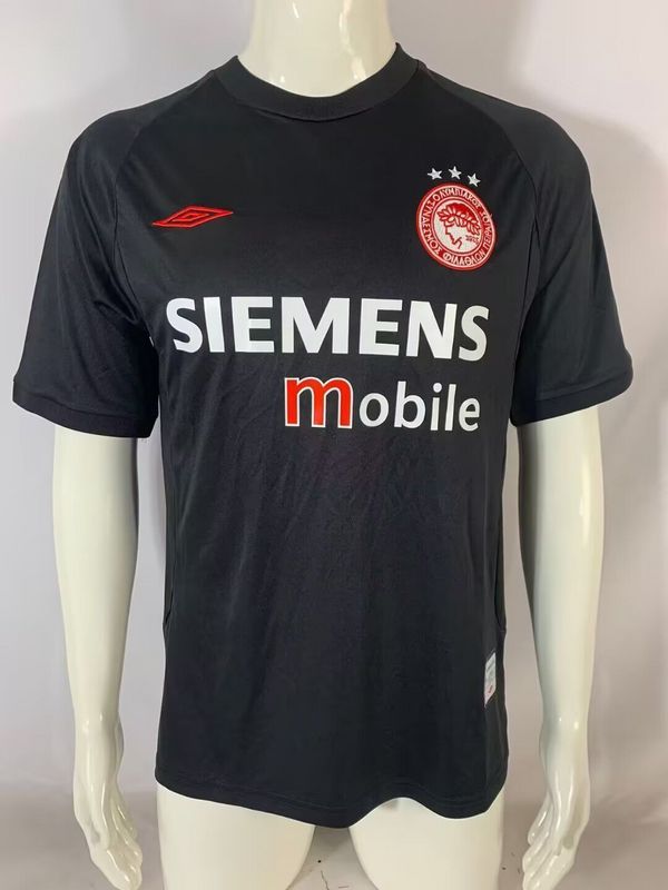 Retro Jersey 2004-2005 Olympiacos Away Black Soccer Jersey Vintage Football Shirt