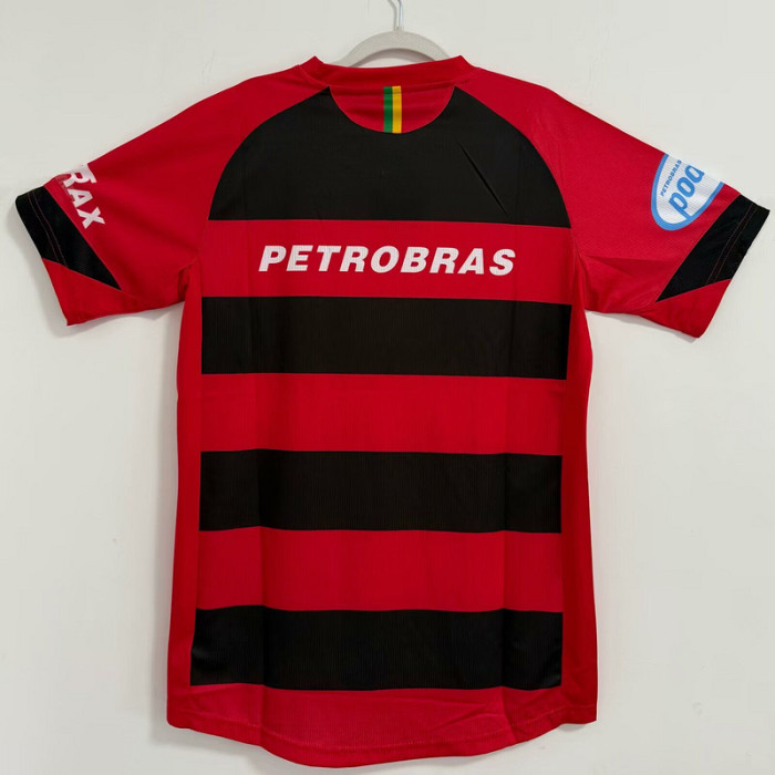 with Sleeve Patch Retro Jersey 2006-2007 Flamengo Home Soccer Jersey Vintage Football Shirt