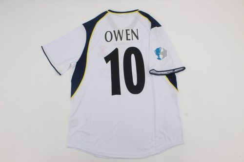 with Patch Retro Jersey 2000-2001 Liverpool OWEN 10 White Super CUP FINAL Soccer Jersey Vintage Football Shirt