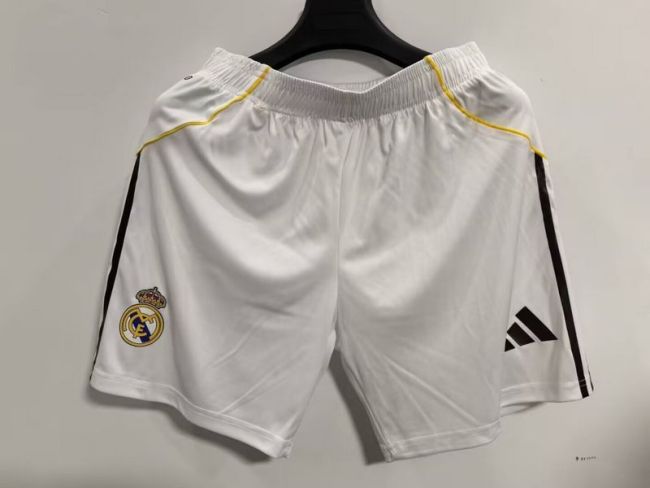 Fan Version 2025-2026 Real Madrid Home Soccer Shorts Football Shorts
